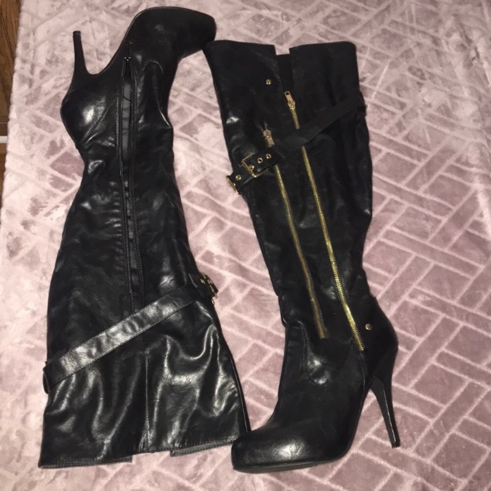 Over the knee heel boots